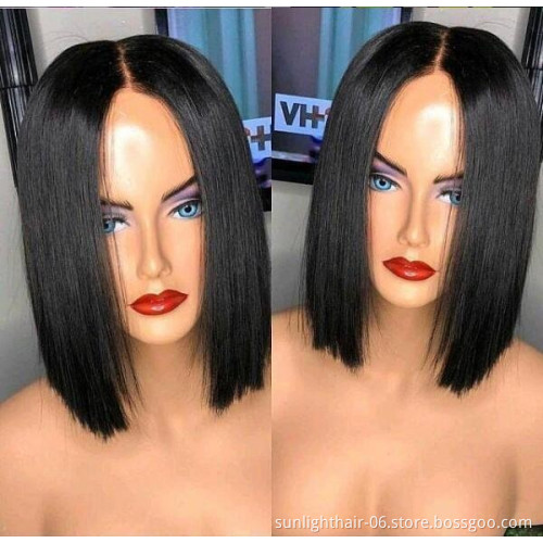 Sunlight Straight 150% Density High-Quality Lace Bob Wigs Human Hair  Short Bob Wig elegant human hair wigs